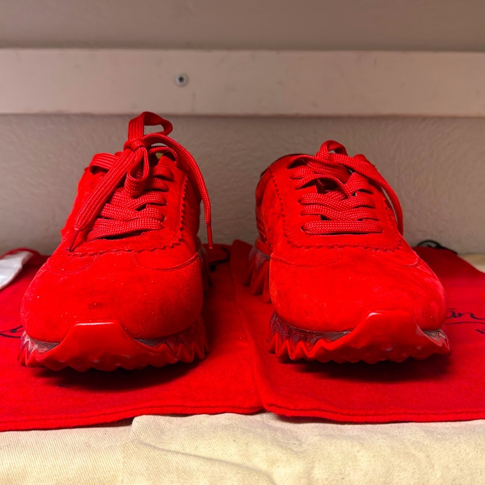 Christian Louboutin Fiery Red Sneakers